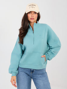 NATURAL SIDE Turkusowa damska bluza oversize
