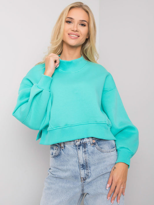 Turkusowa bluza damska basic