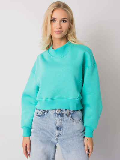 Turkusowa bluza damska basic