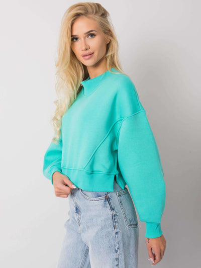 Turkusowa bluza damska basic