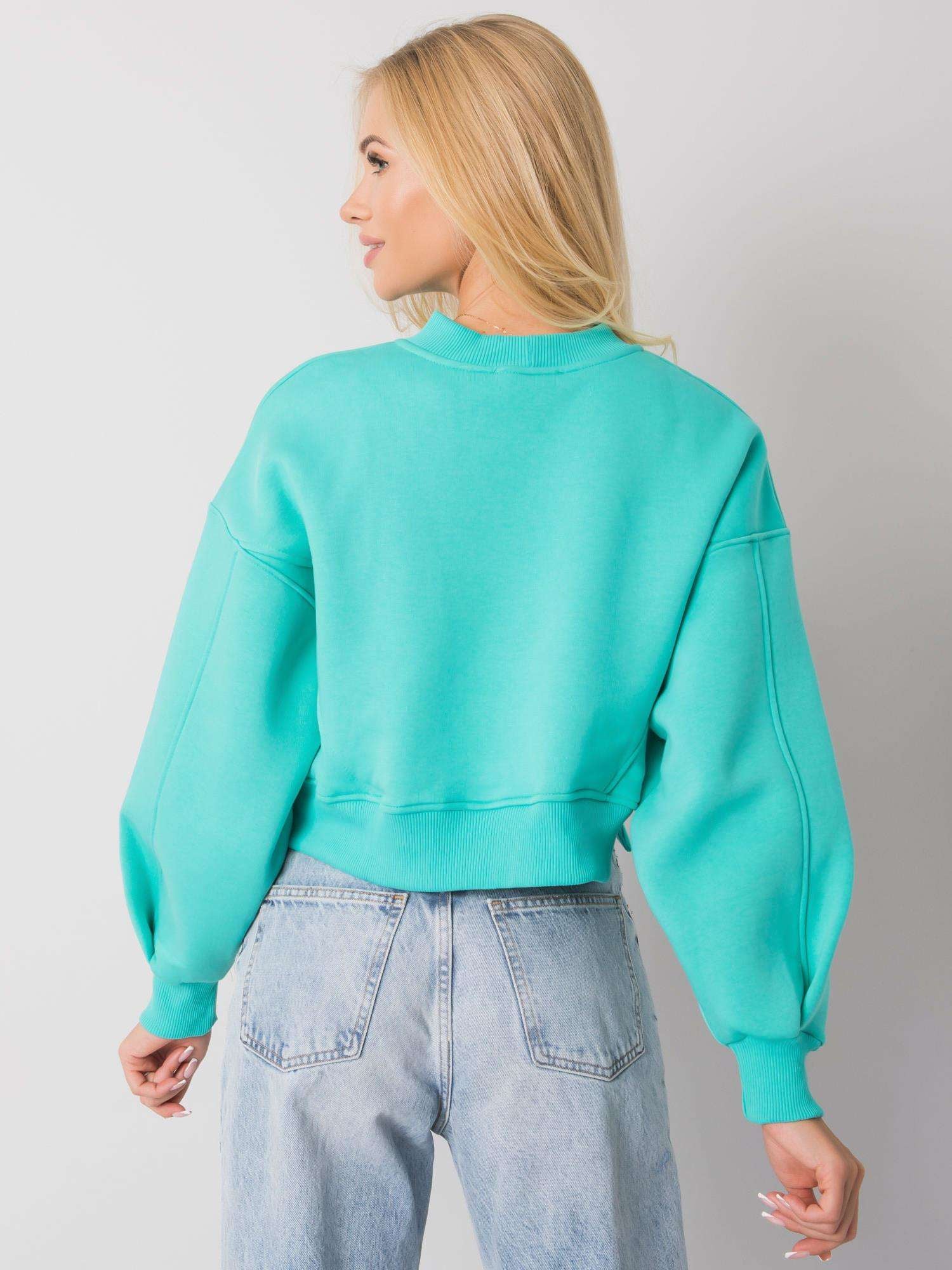 Turkusowa bluza damska basic