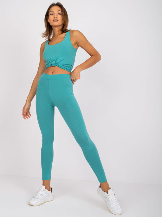 Turkusowe damskie legginsy
