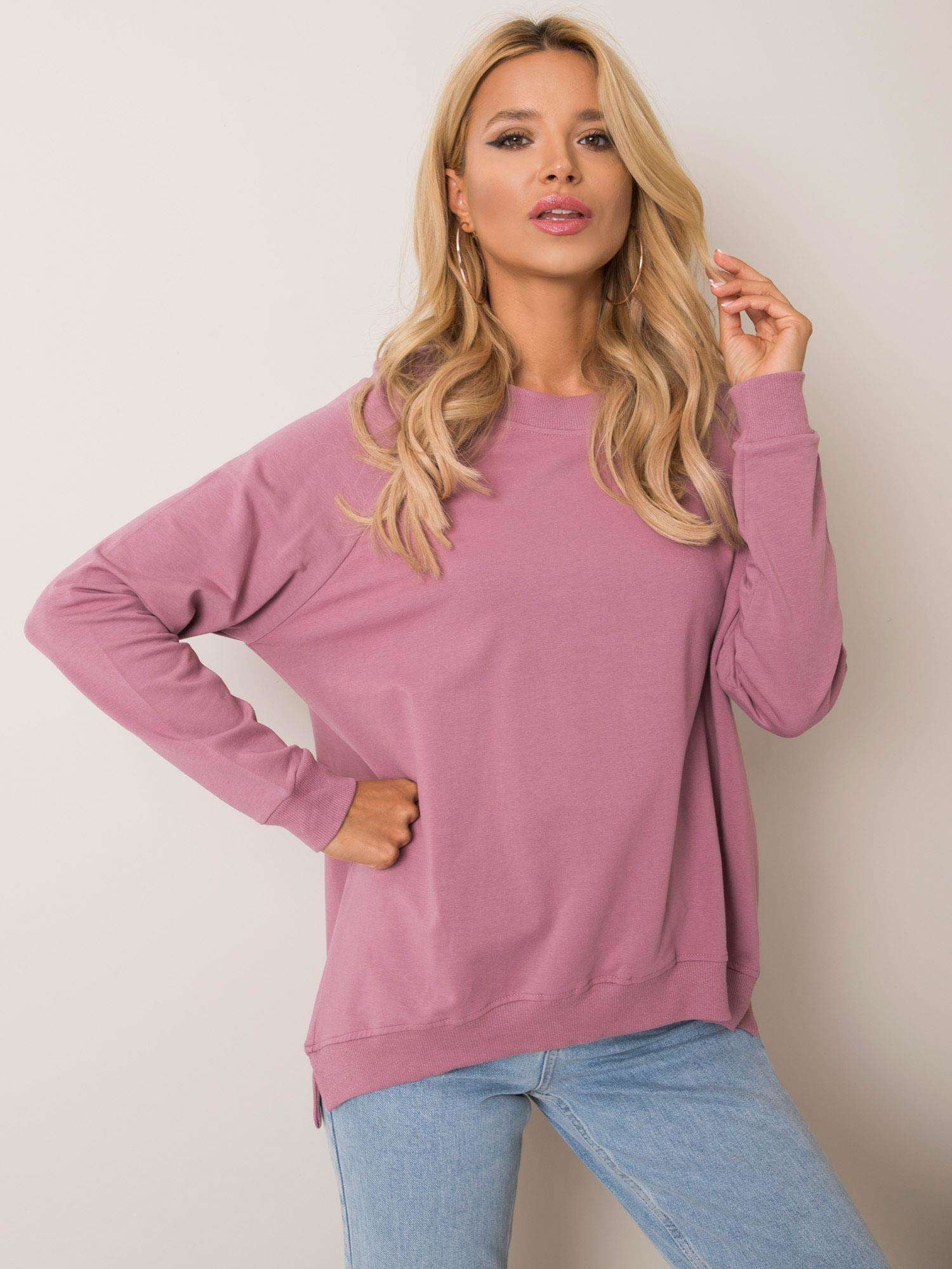 RUE PARIS Wrzosowa bluza bawełniana