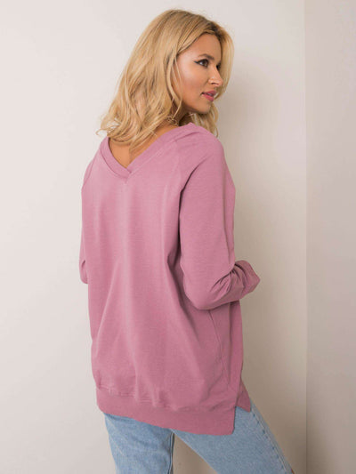 RUE PARIS Wrzosowa bluza bawełniana