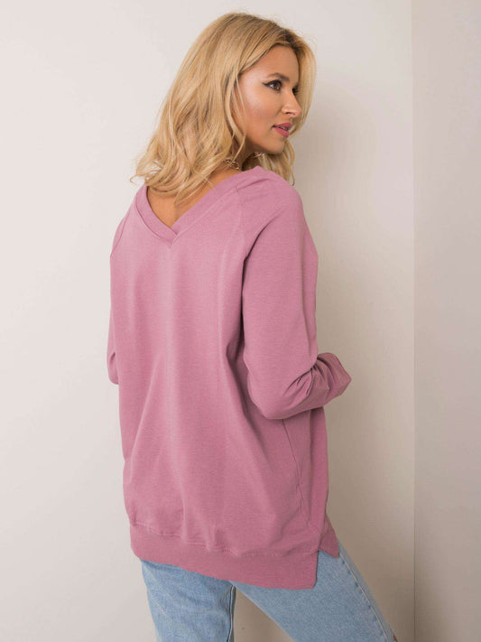 RUE PARIS Wrzosowa bluza bawełniana