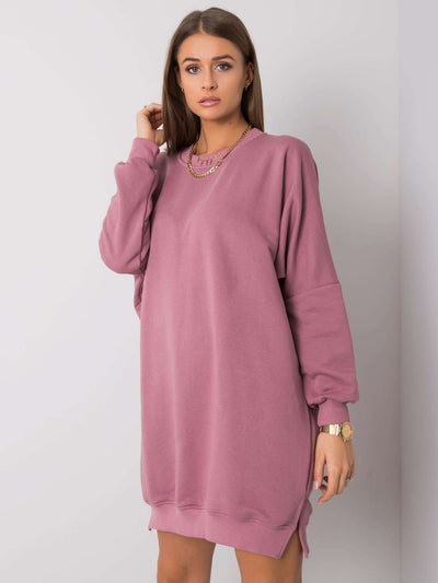 Wrzosowa sukienka dresowa oversize