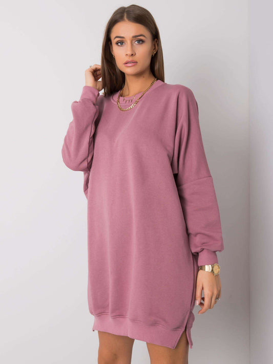 Wrzosowa sukienka dresowa oversize