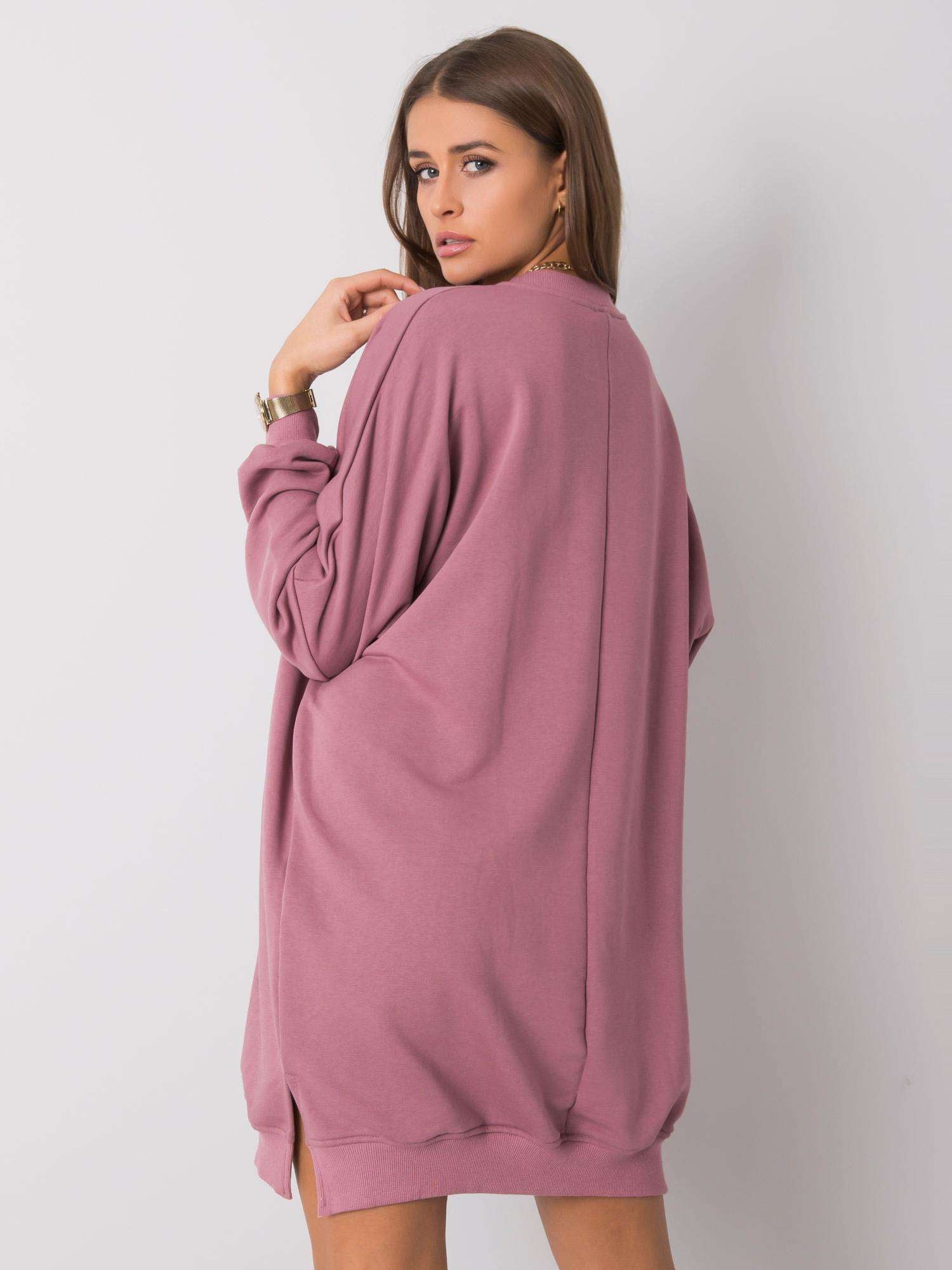 Wrzosowa sukienka dresowa oversize