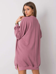 Wrzosowa sukienka dresowa oversize