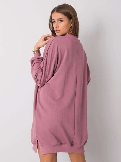 Wrzosowa sukienka dresowa oversize