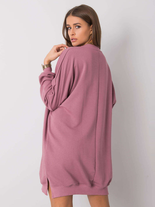 Wrzosowa sukienka dresowa oversize