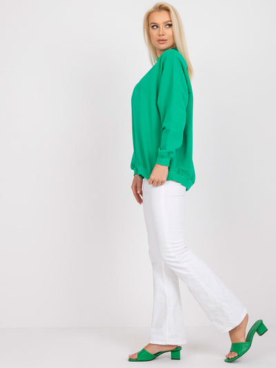 Zielona bawełniana bluza basic