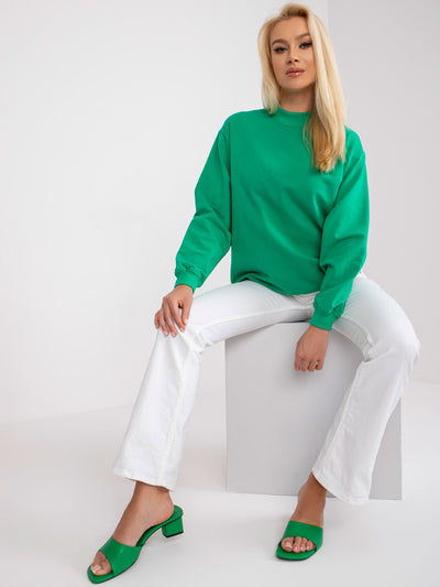 Zielona bawełniana bluza basic