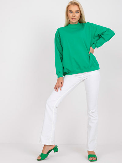 Zielona bawełniana bluza basic