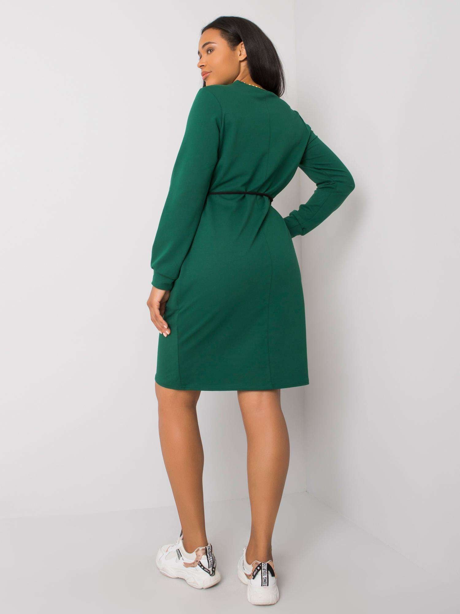 Zielona sukienka plus size z nadrukiem