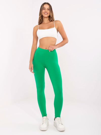 BASIC FEEL GOOD Zielone damskie legginsy