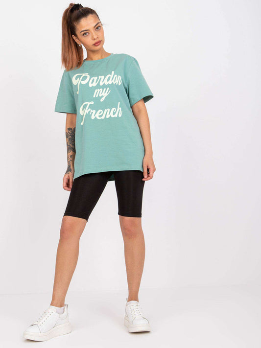 Zielony t-shirt damski
