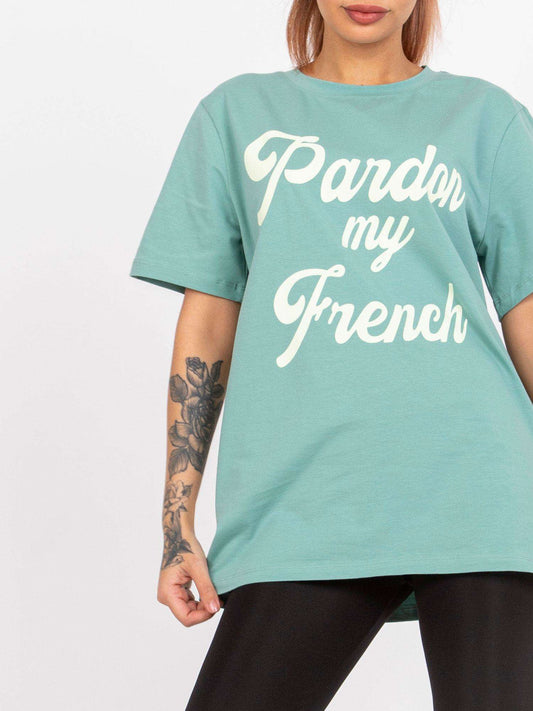 Zielony t-shirt damski