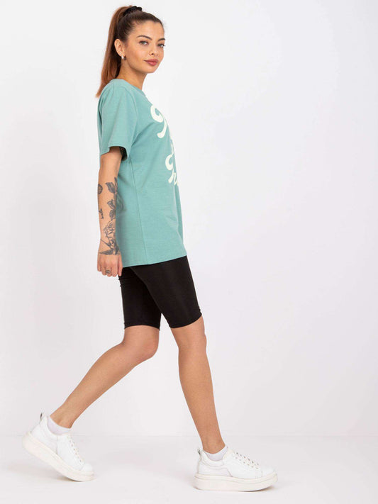 Zielony t-shirt damski