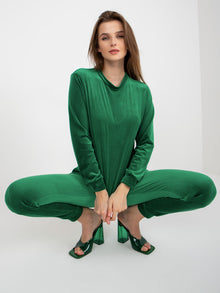 Zielony komplet welurowy ze spodniami Brenda RUE PARIS