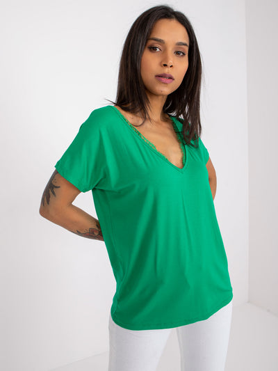 Zielony damski t-shirt