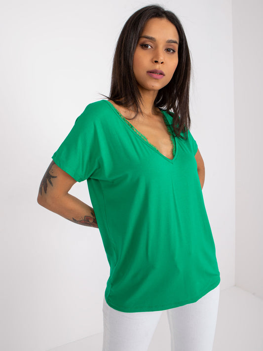 Zielony damski t-shirt