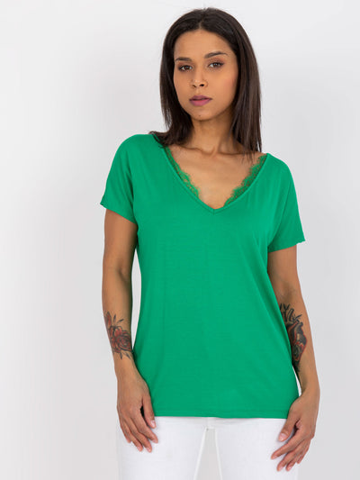 Zielony damski t-shirt