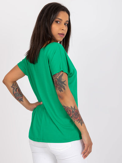 Zielony damski t-shirt