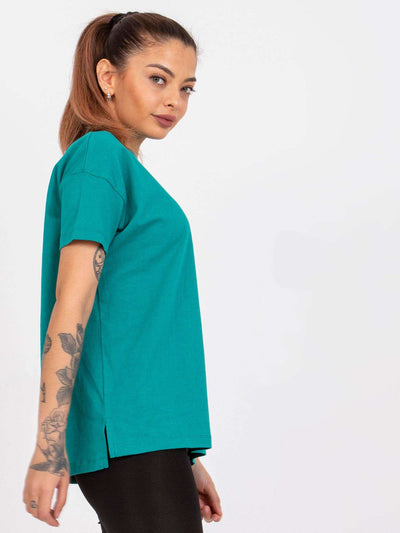 MAYFLIES Zielony t-shirt z bawełny