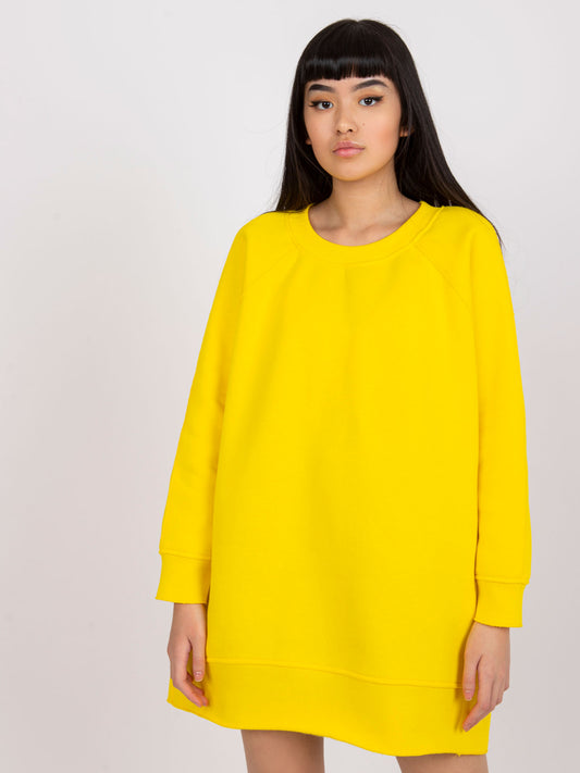 Żółta długa bluza dresowa